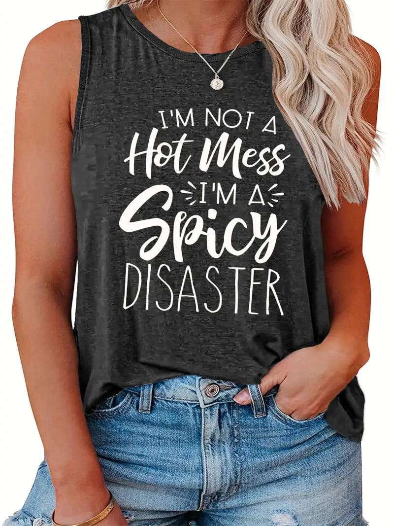 Plus Size Graphic T-Shirts "I'm Not A Hot Mess"