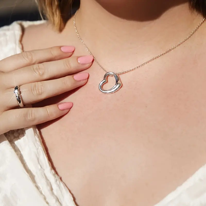 My Beautiful Wife- I Lava You- Hollow Heart Necklace - With Card In A Gift Box