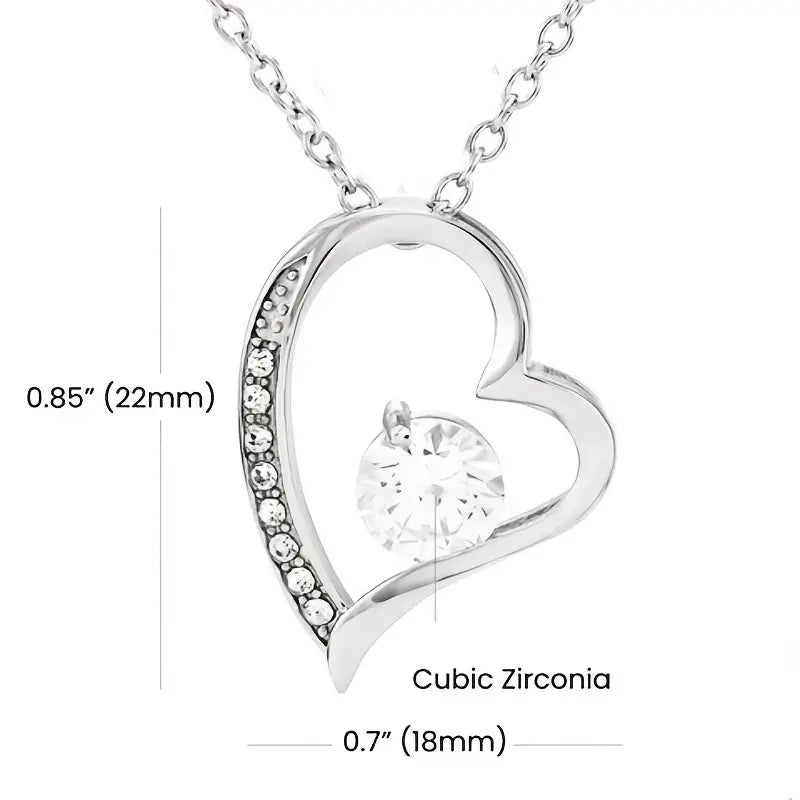 To My Beautiful Bonus Daughter - Forever Love Necklace