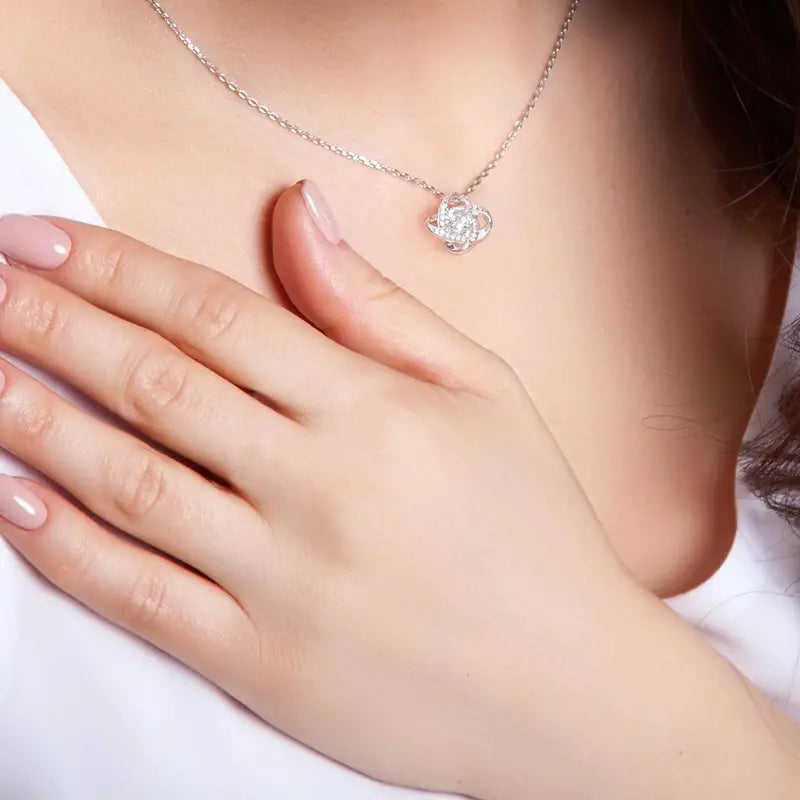 To My Beautiful Mom Love Knot Necklace For The Best Mother