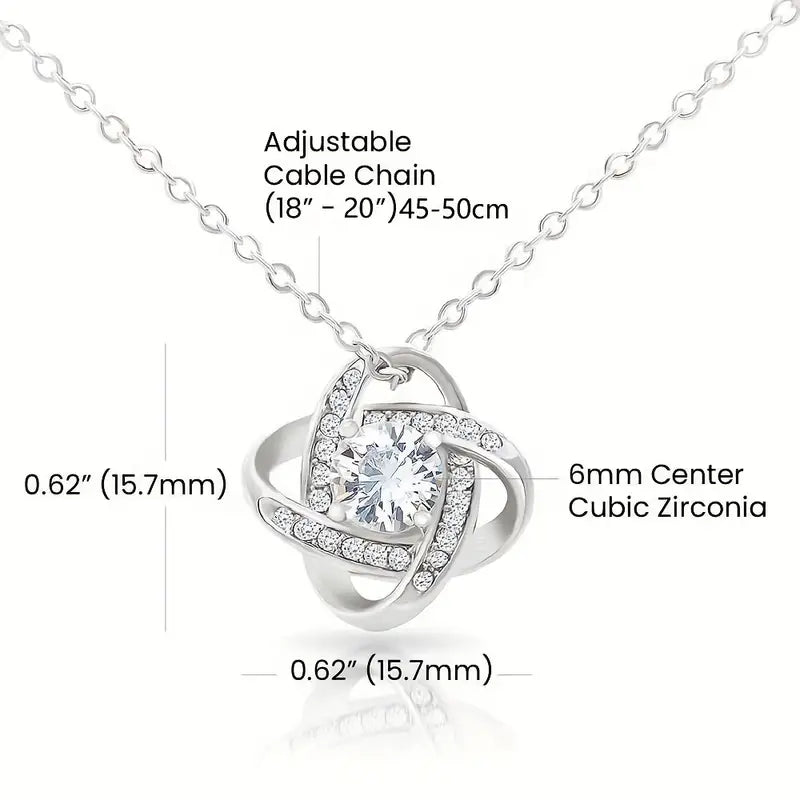 To My Beautiful Mom Love Knot Necklace For The Best Mother