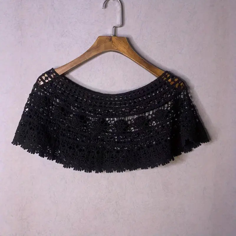 Hollow Out Decorative Shawl - Cover Up