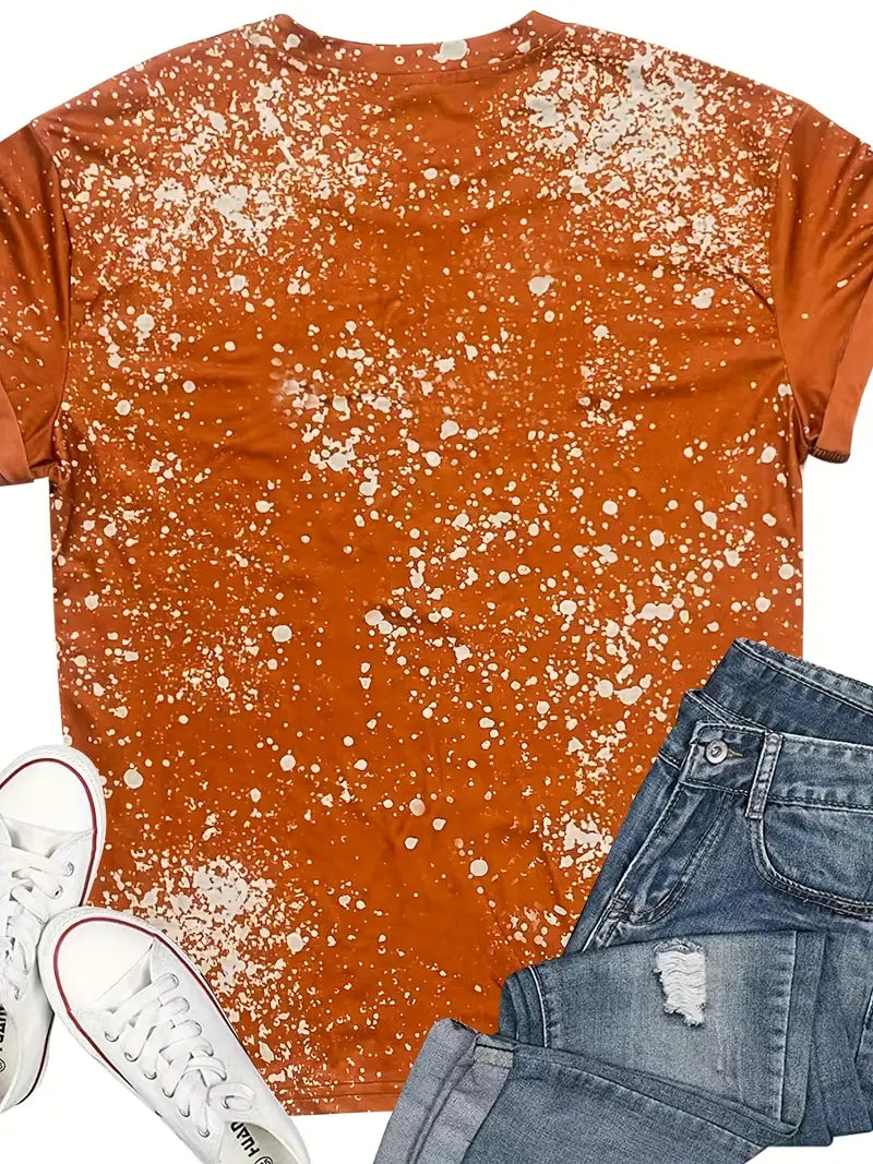 Graphic Halloween Theme Print Crew Neck T-Shirt