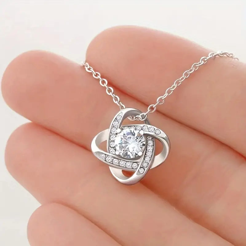 To My Beautiful Mom Love Knot Necklace For The Best Mother
