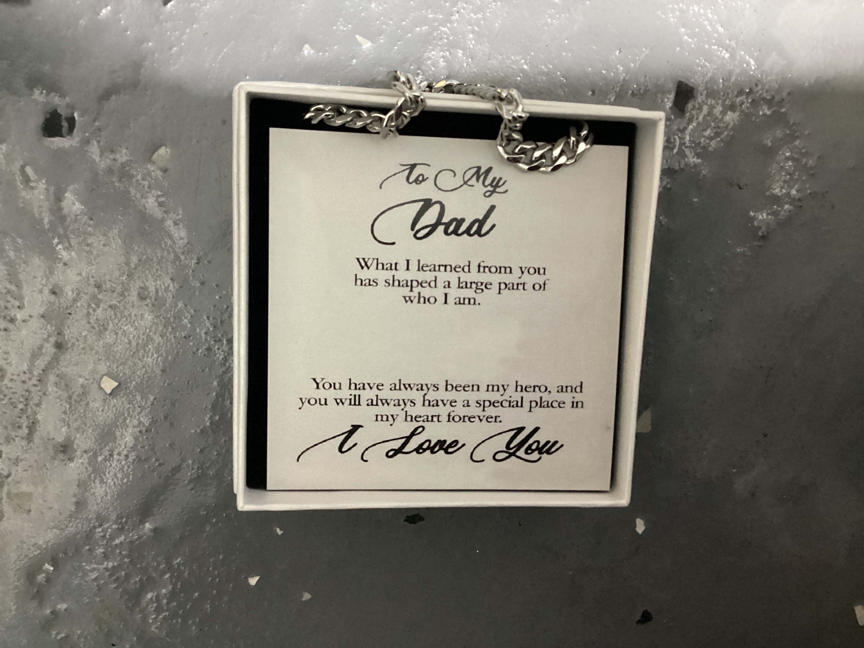 To My Dad- Cuban Link Chain Necklace -I Love You