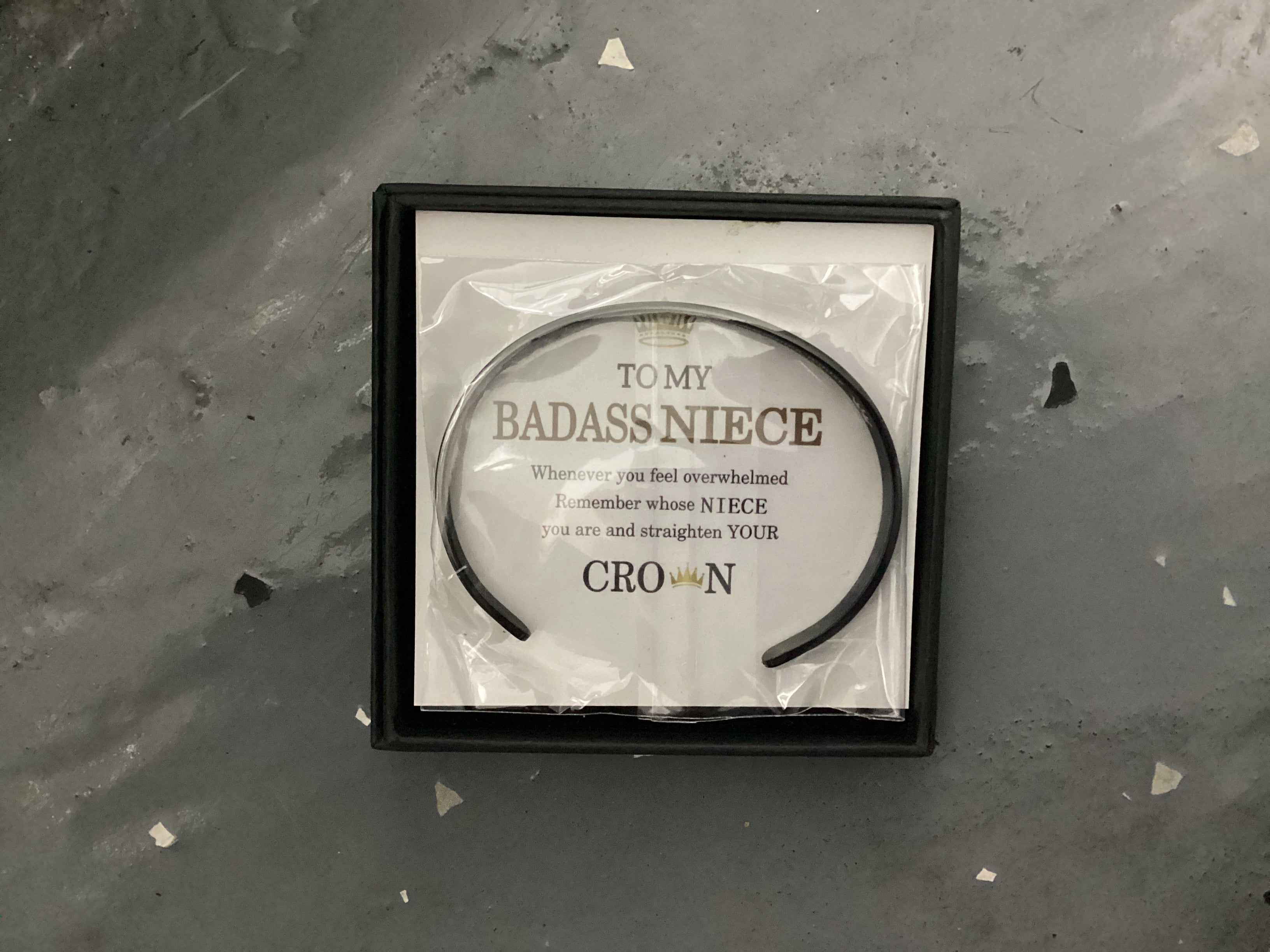 To My Badass Niece- Open Message Engraved Bracelet