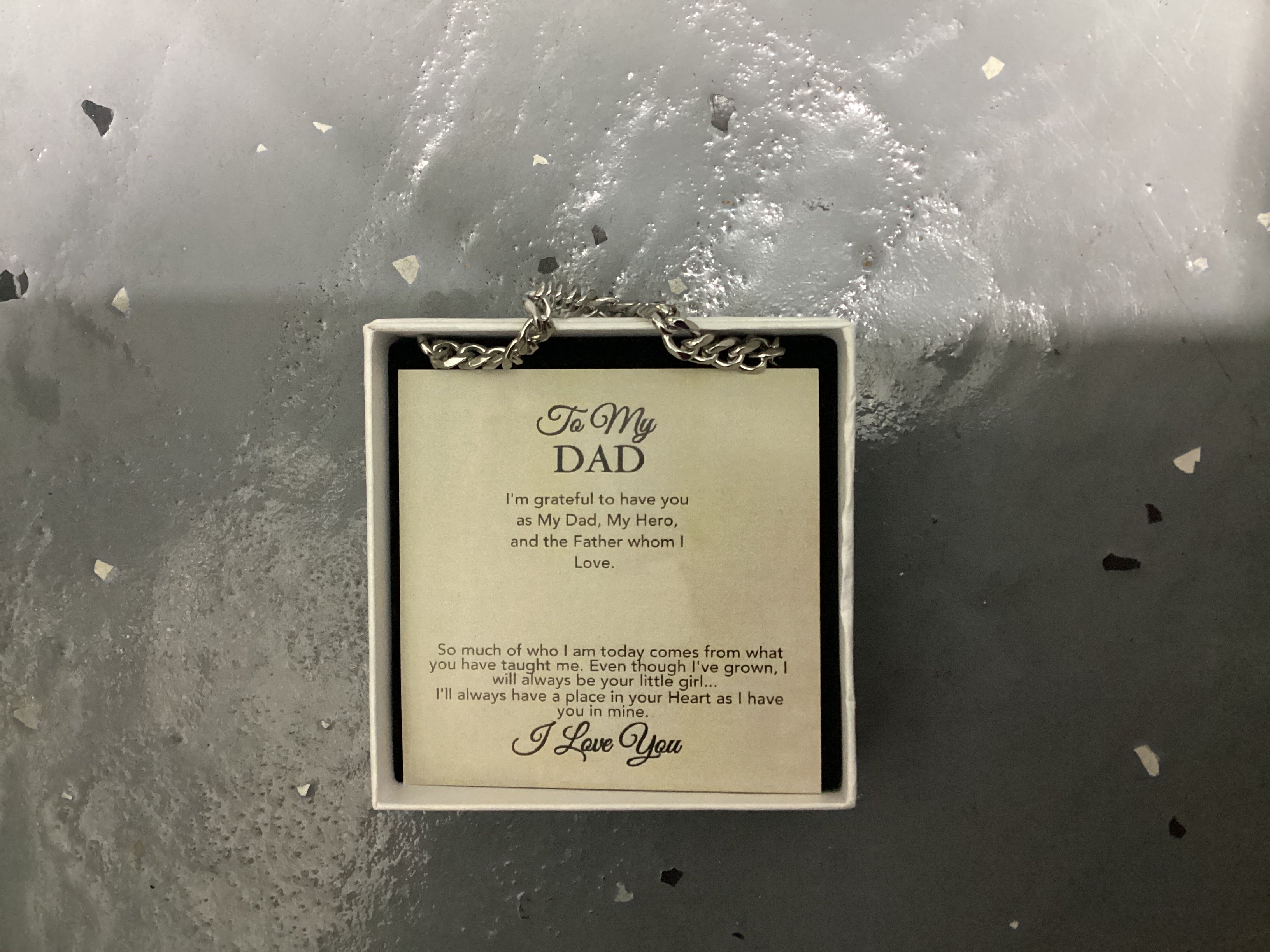 To My Dad- Cuban Link Chain Necklace -I Am Grateful