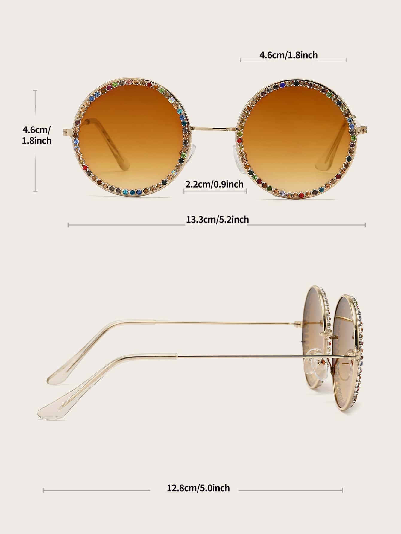 Super Sexy Round Rhinestone Sunglasses