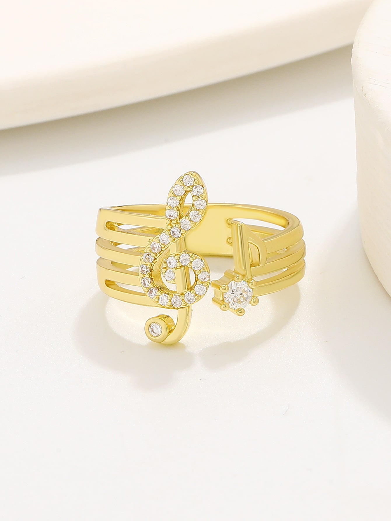 Music Note Cuff Ring