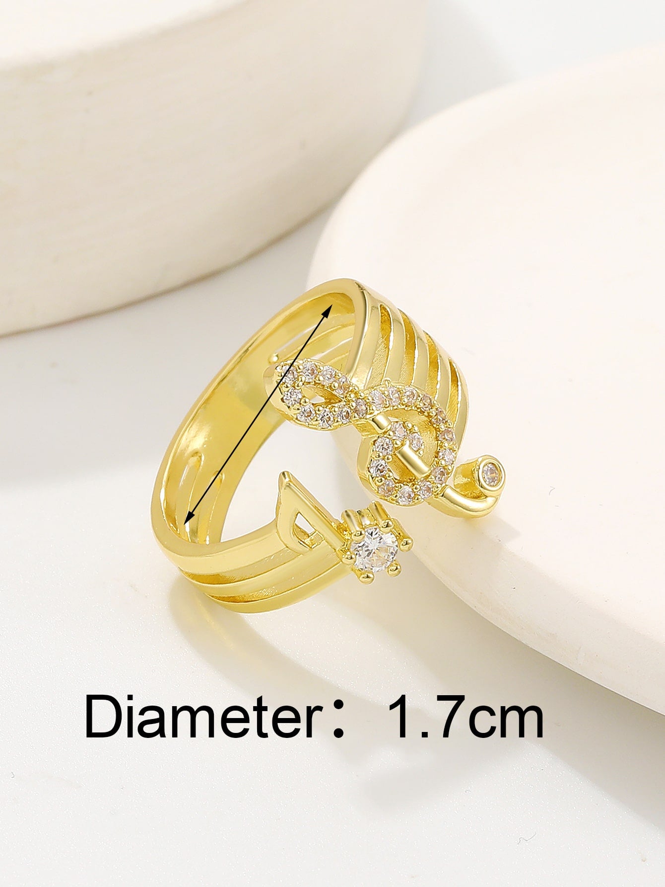 Music Note Cuff Ring