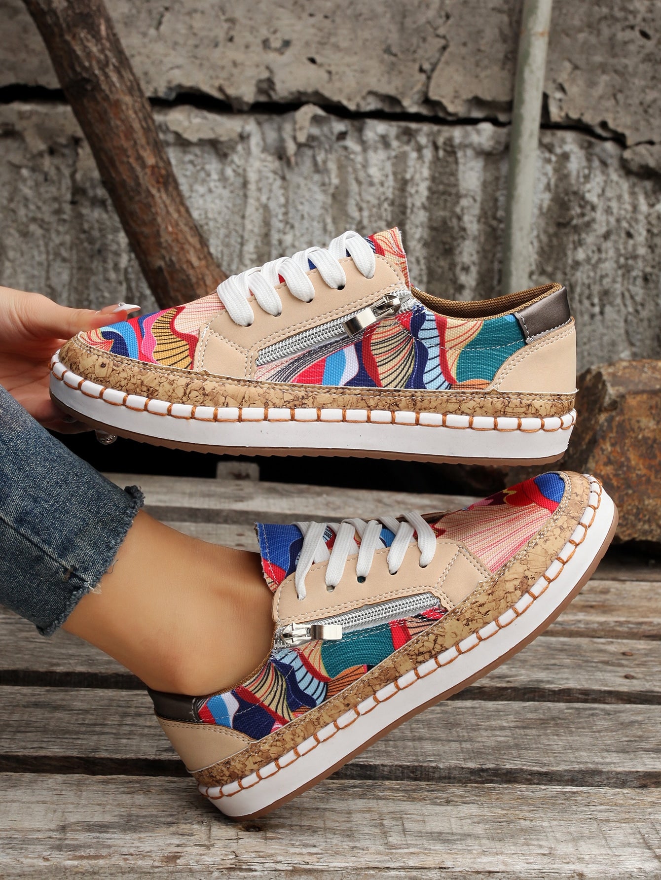 Multi Color Front Skate Shoes