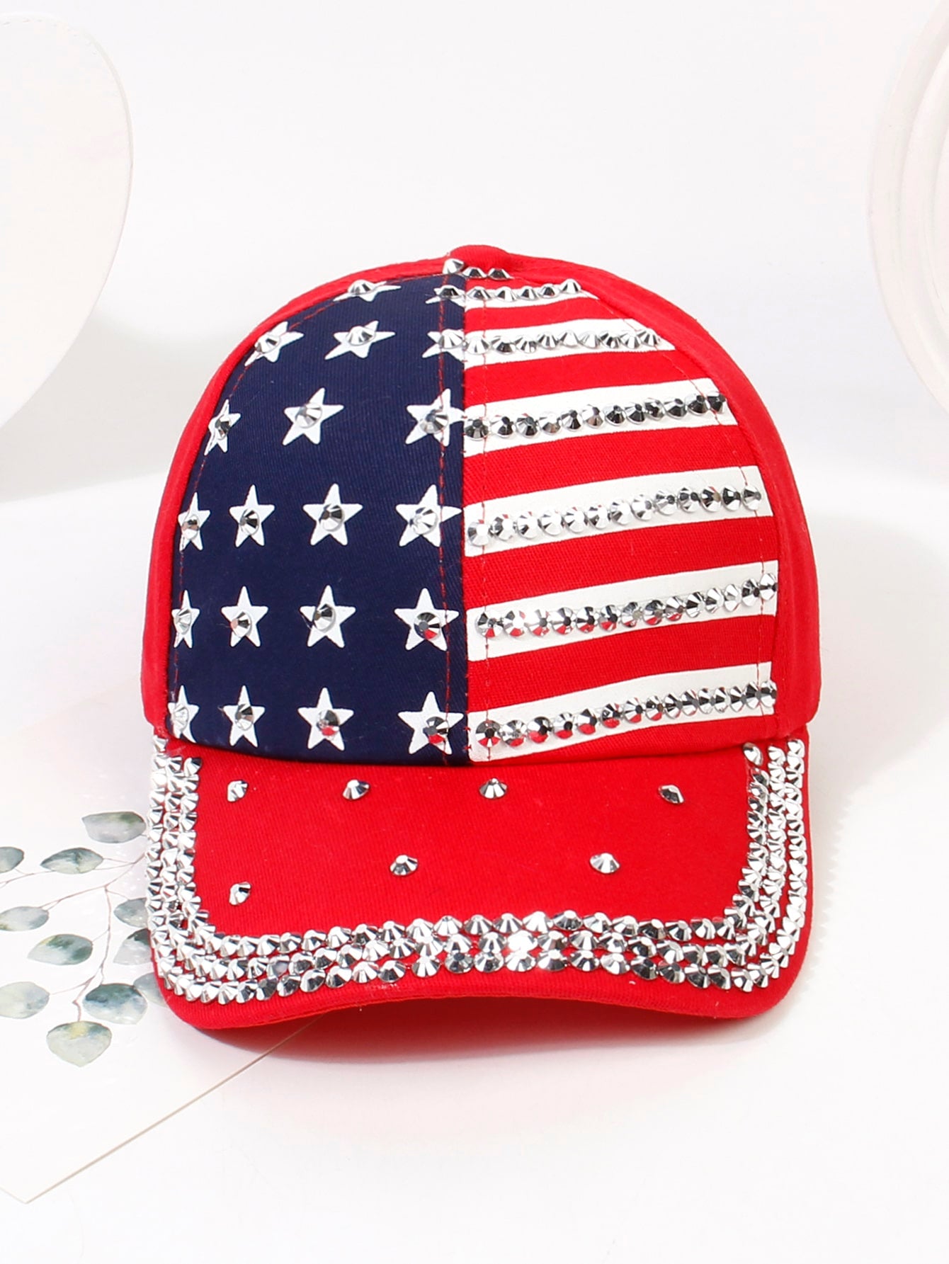Rhinestone American Flag Baseball Cap