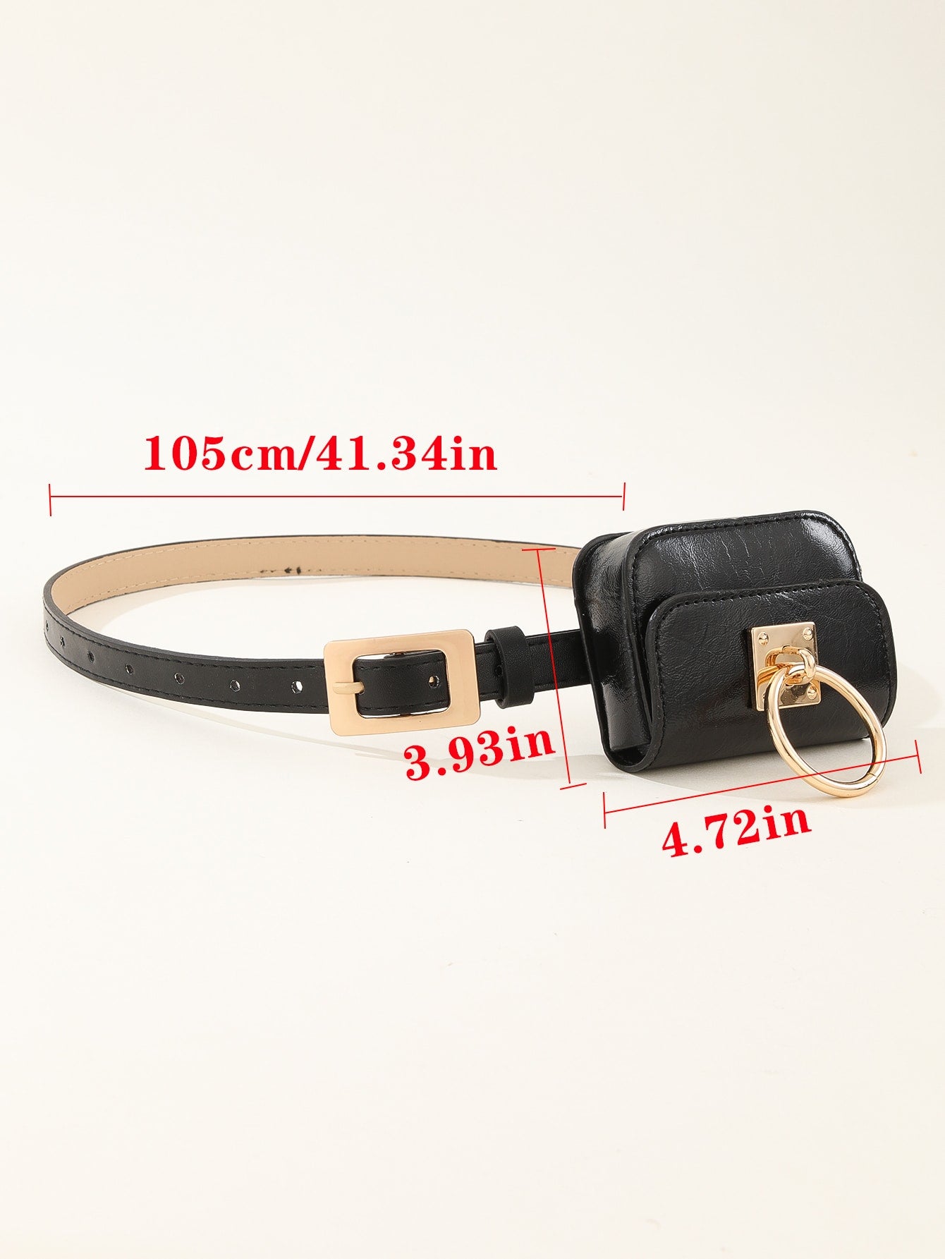Metal Buckle Small Fanny Pack Belt