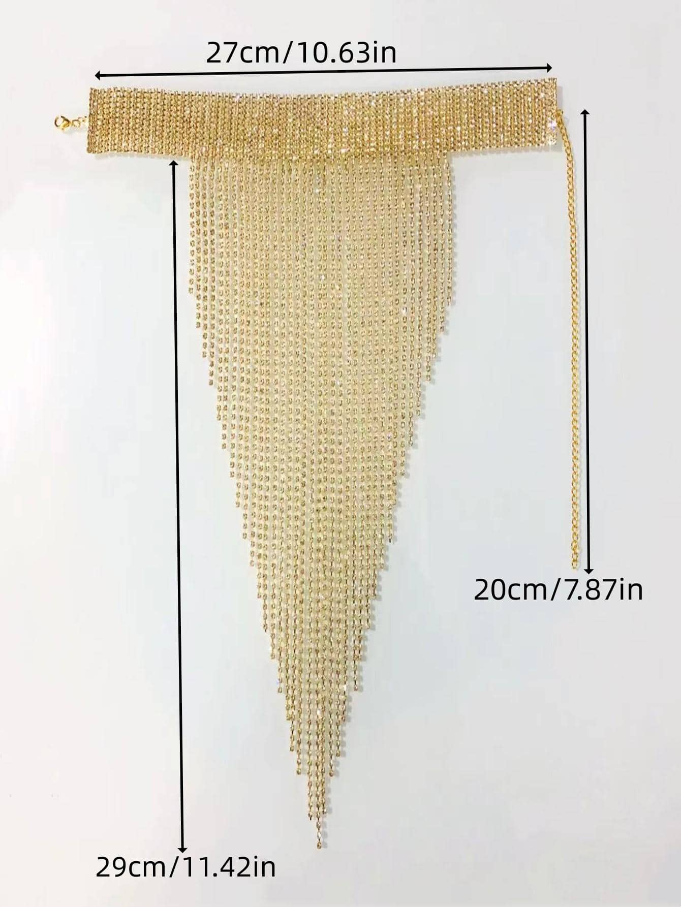 Rhinestone Tassel Necklace