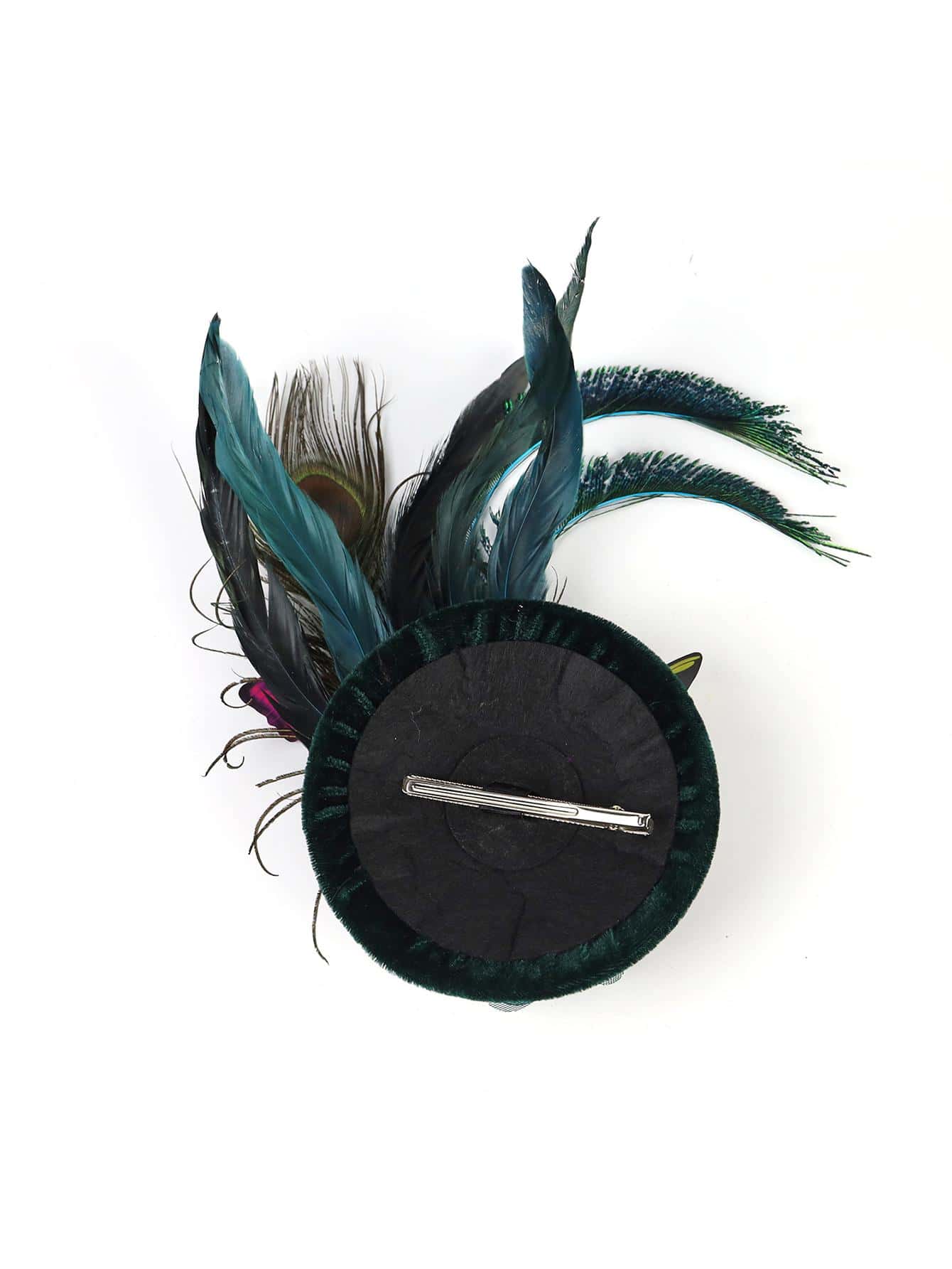 Flower & Feather Fashionable Costume Party Hair Clip