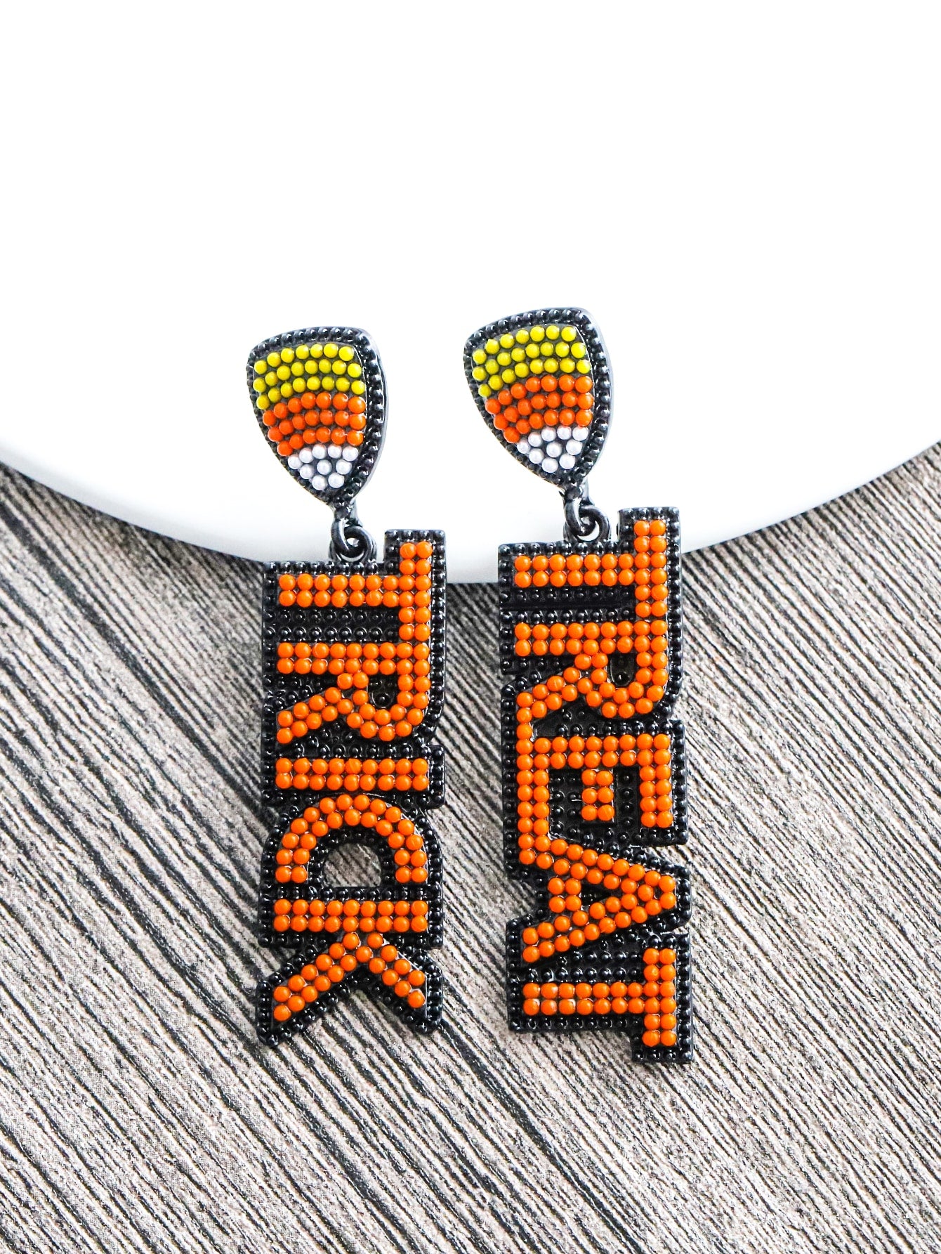 Halloween Funny Letter Design Zinc Alloy Droplet Earrings
